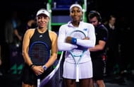 Jessica Pegula (left) and Coco Gauff (right) at the 2025 WTA Finals (Source: Getty)