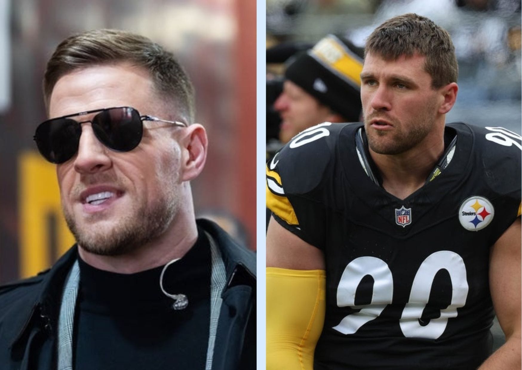 Former Houston Texans defensive end J.J. Watt and his brother T.J