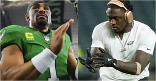 Jalen Hurts' fake quote taking shots at A.J. Brown goes viral after Eagles blow 21-point lead in stunning loss to Cowboys