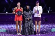 Aryna Sabalenka and Elena Rybakina at the WTA Finals 2025 - Source: Getty