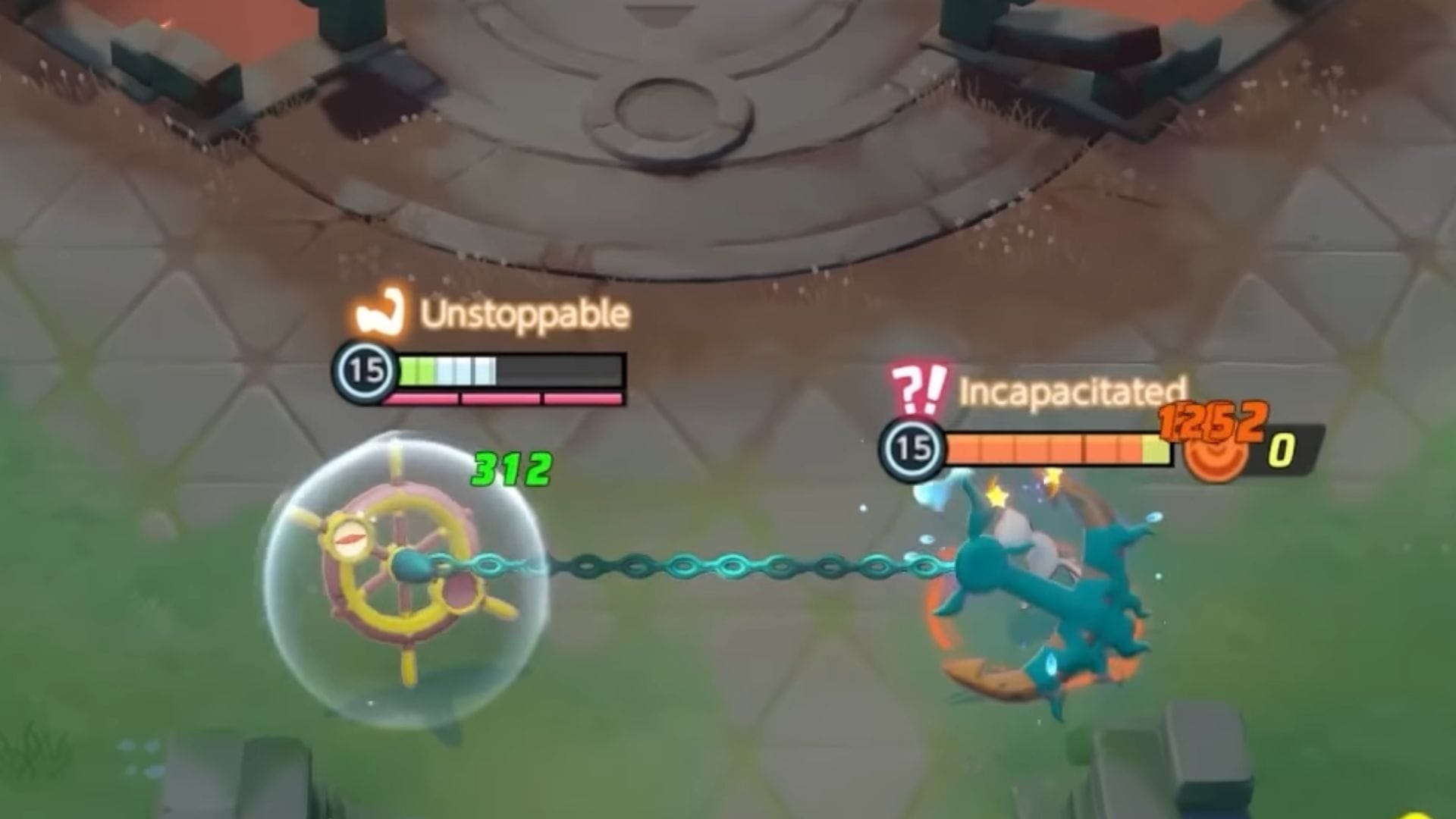 Dhelmise using its Unite Move: Seaweed Snare (Image via The Pokemon Company)