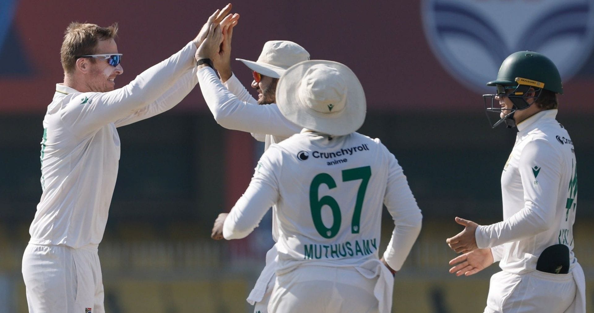 Simon Harmer has been outstanding throughout the series. (Credits: @ProteasMenCSA on X)