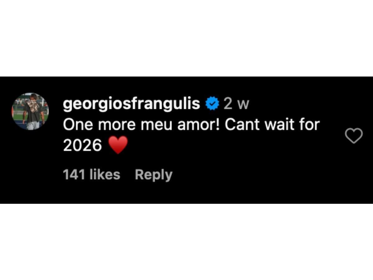 Frangulis&#039; comment on Instagram