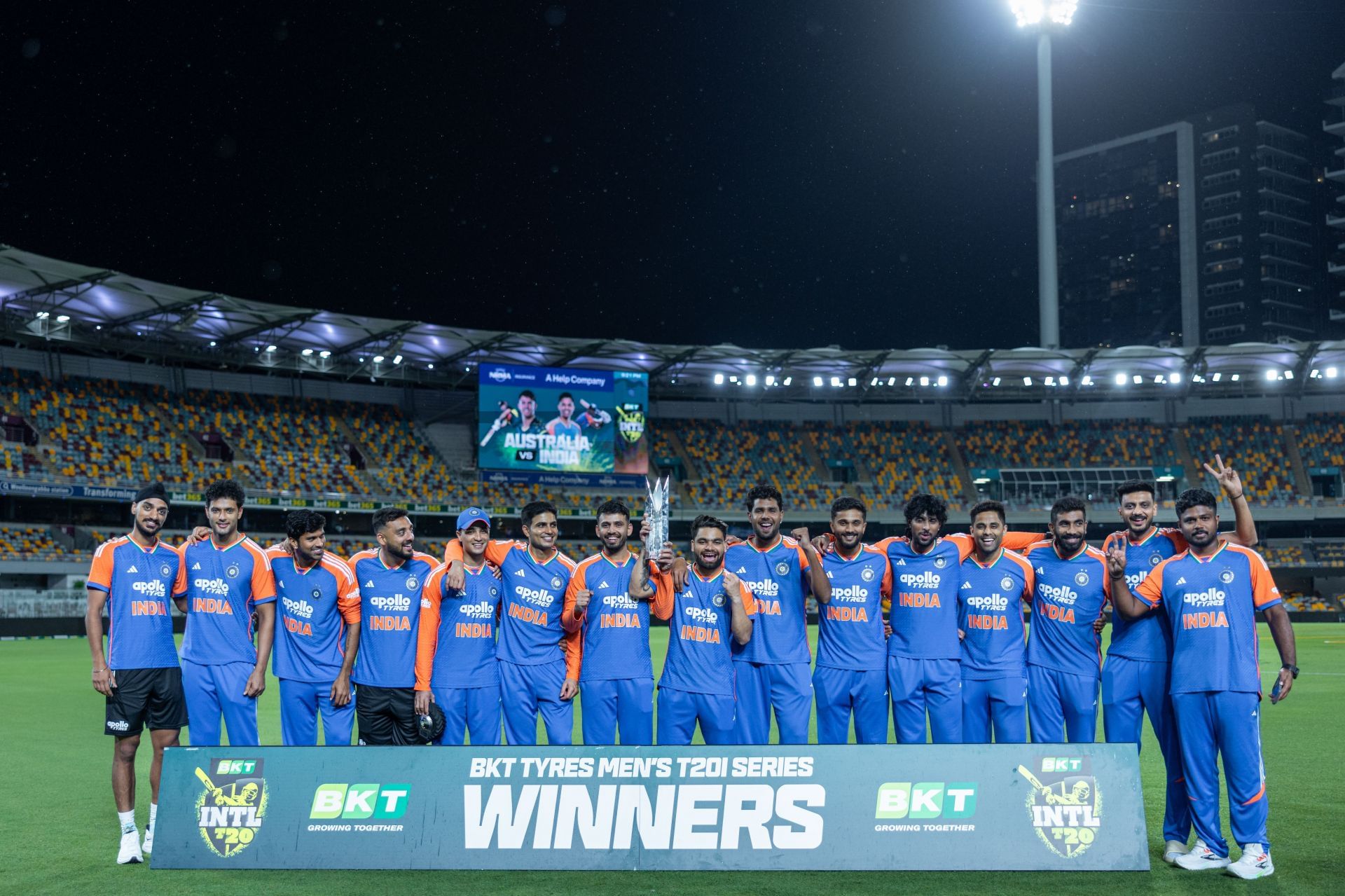 Team India celebrate their series win. (Credits: Getty)