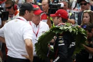 Will Power with Roger Penske and Tim Cindric at the 102nd Running of the Indianapolis 500 - Source: Getty