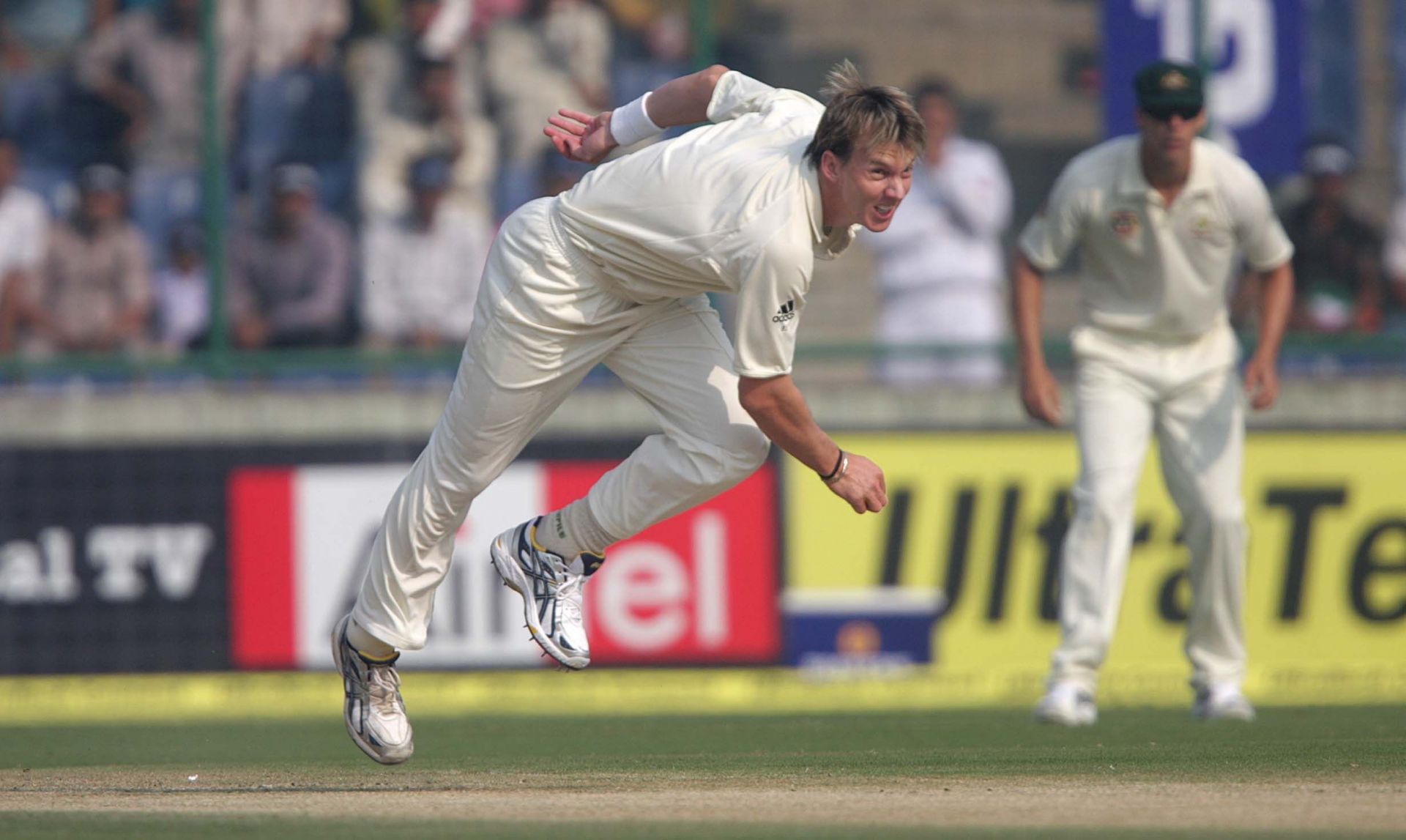 Brett Lee&#039;s express pace had batters on their toes at all times [Credit: Getty]