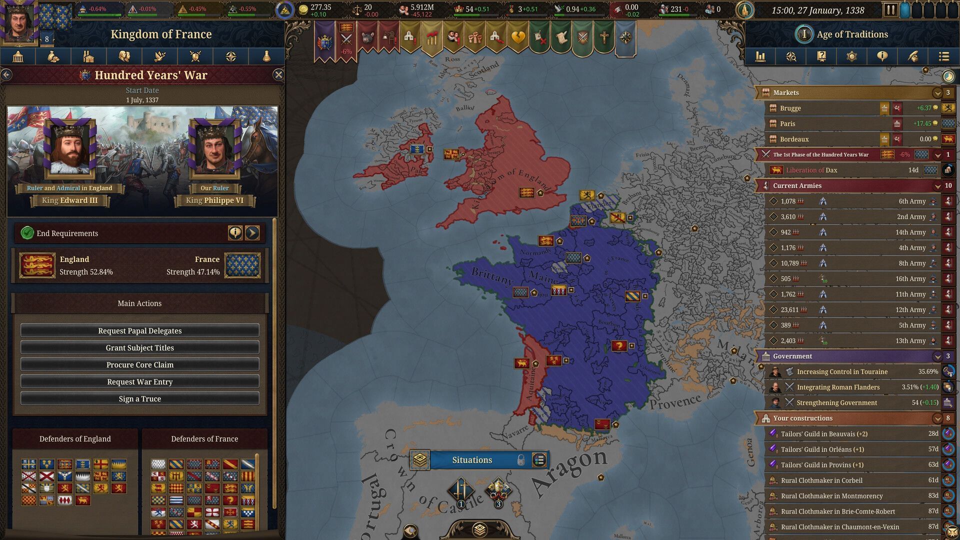 6 Best Beginner Tips and Tricks for Europa Universalis 5 8 Loans should finance growth, not fix bad spending habits (Image via Paradox Interactive)