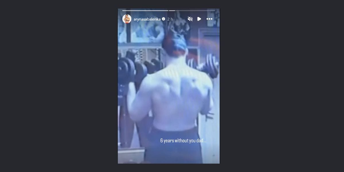 Screengrab from Aryna Sabalenka&#039;s Instagram Story