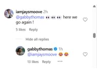 Thomas' comment on Instagram