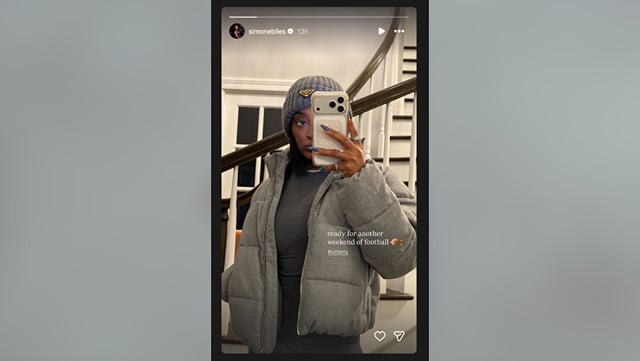 Simone Gears Jonathan Owens' wife Simone Biles gears up in winter attire while ...