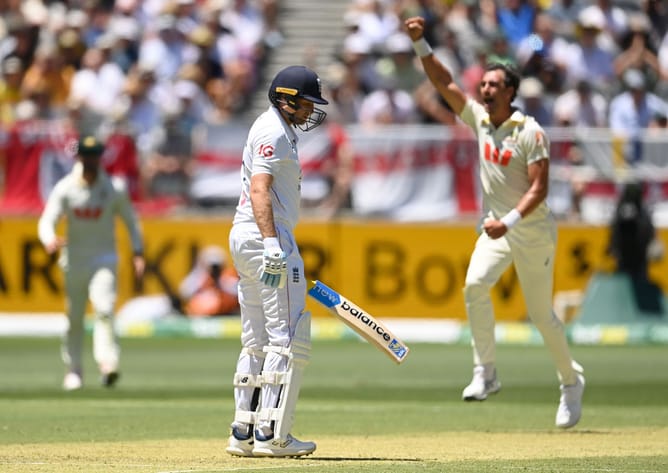 Joe Root bags 7-ball duck as Mitchell Starc continues to breathe fire on Day 1 of AUS vs ENG Ashes 2025-26 1st Test [Watch]