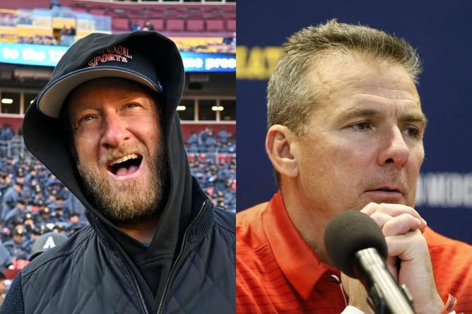 Michigan superfan Dave Portnoy roasts Urban Meyer for “nervous gloves” moment on FOX ahead of Ohio State clash