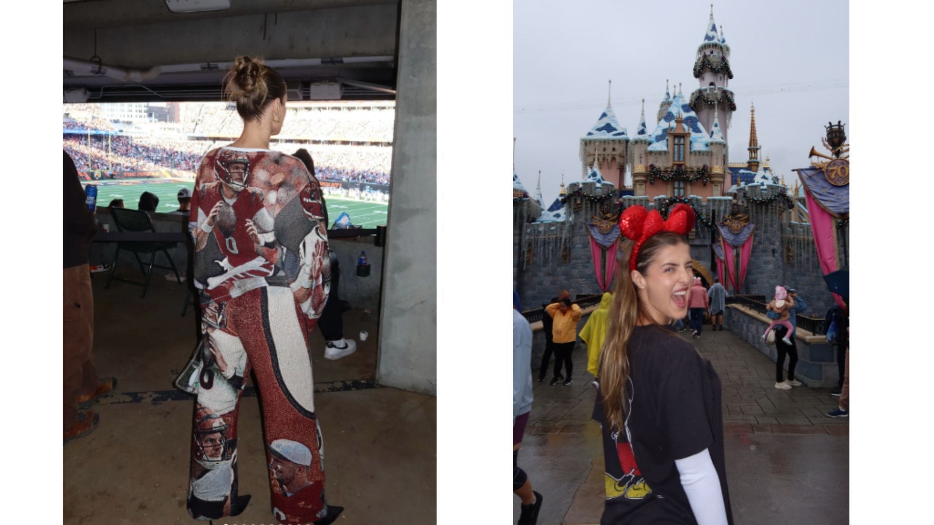 Jake Browning&rsquo;s fianc&eacute; Stephanie Niles also gave a look at her gameday outfit and a recent trip.(Credit: @nileees)