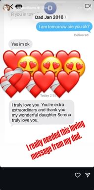 Serena Williams's story on November 10, 2025 - Source: via @serenawilliams on Instagram