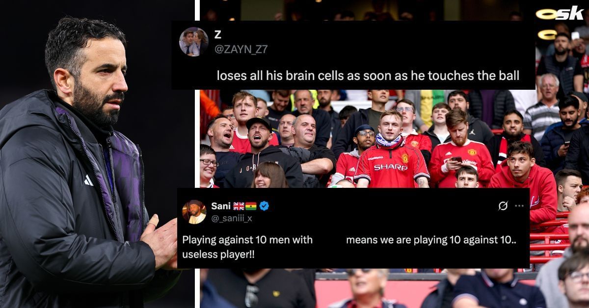 Manchester United fans blame Patrick Dorgu after 1-0 loss vs Everton (Image credits: Getty, X/@_saniii_x, X/@ZAYN_Z7)