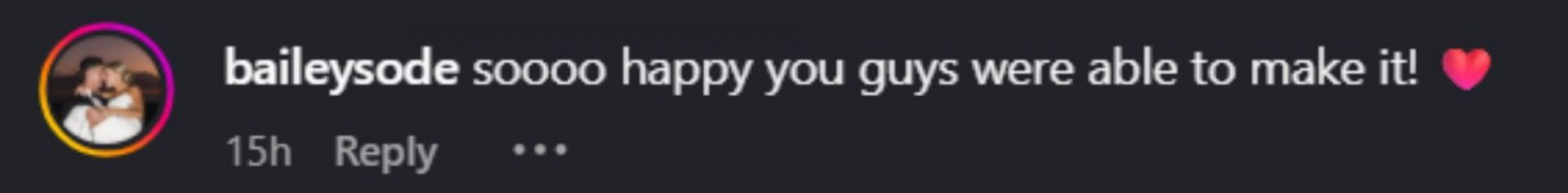 Bailey Soderstrom's comment [Image Source: Instagram/nickkurtz_8]