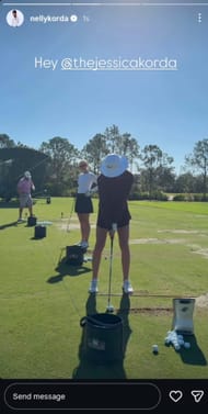 A screenshot from Nelly Korda's Instagram story - Image Credit -via @nellykorda