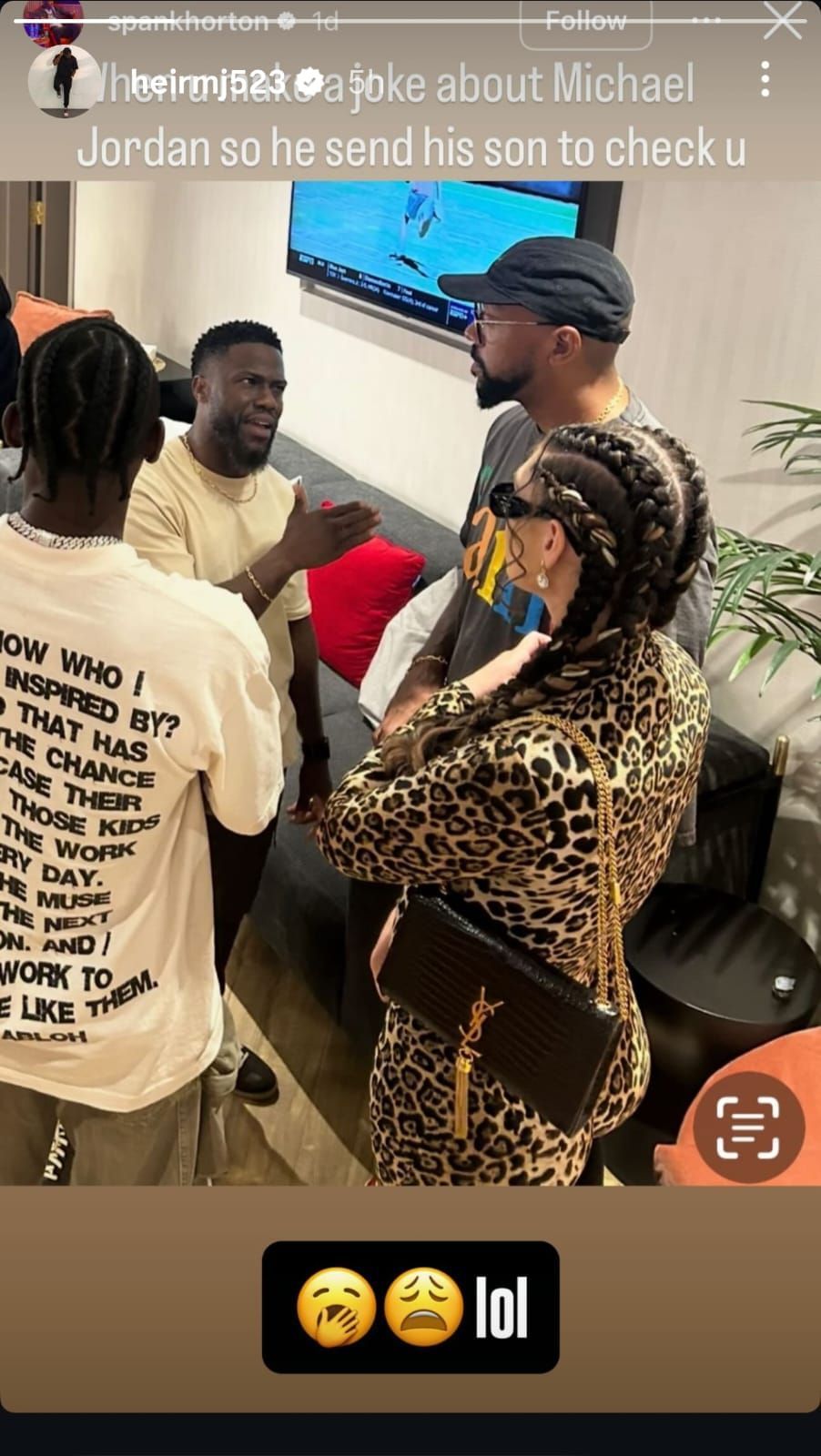 Marcus Jordan&rsquo;s Instagram story.