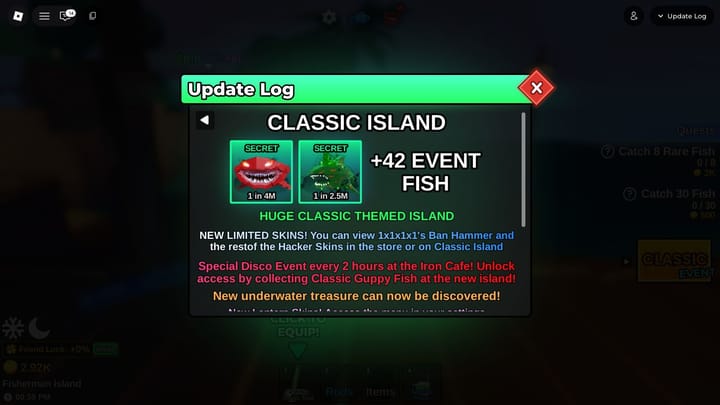 Fish It Classic Event update patch notes