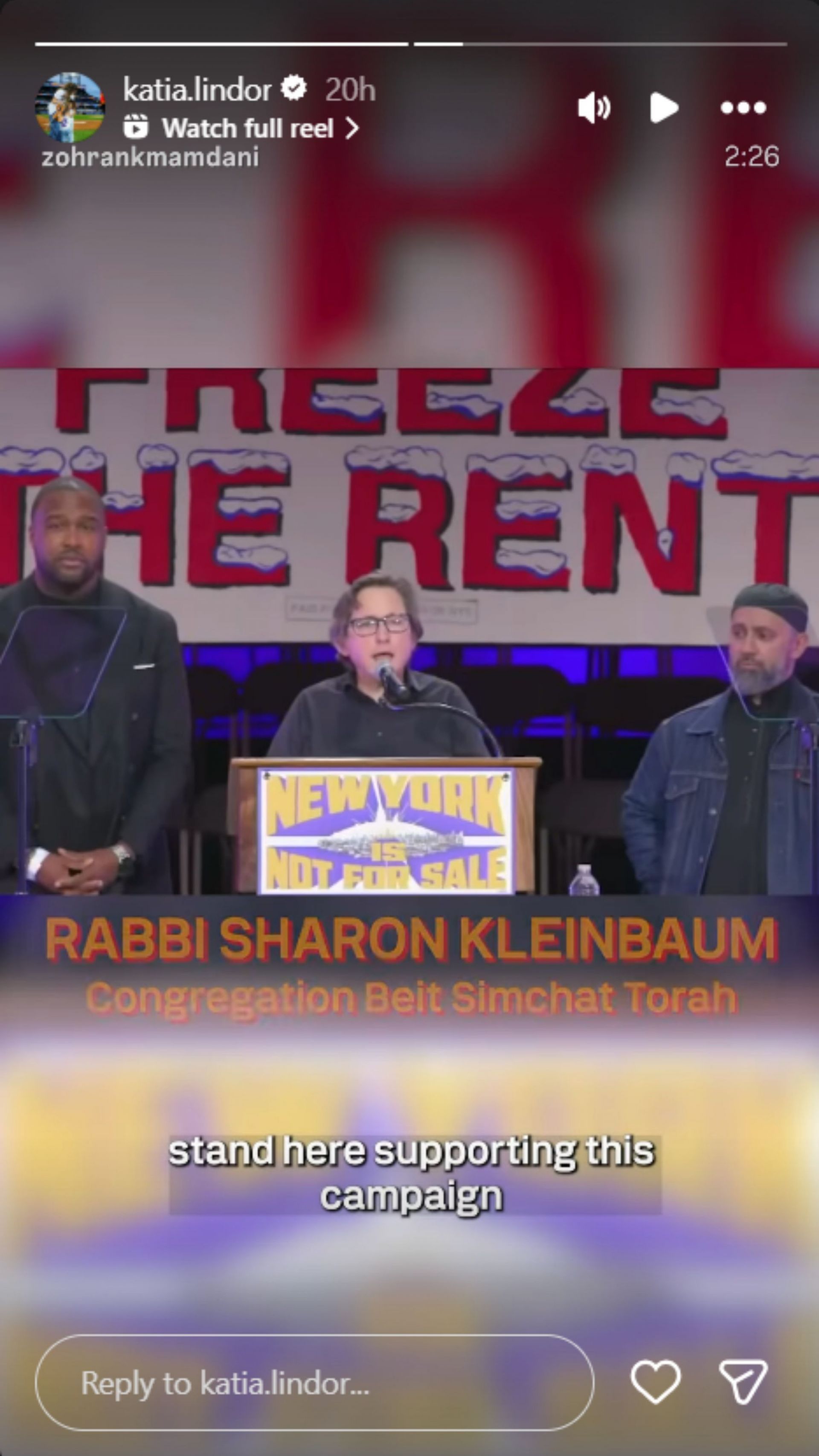 Francisco Lindor&#039;s wife&#039;s Instagram story [Image Source: Instagram/katia.lindor]