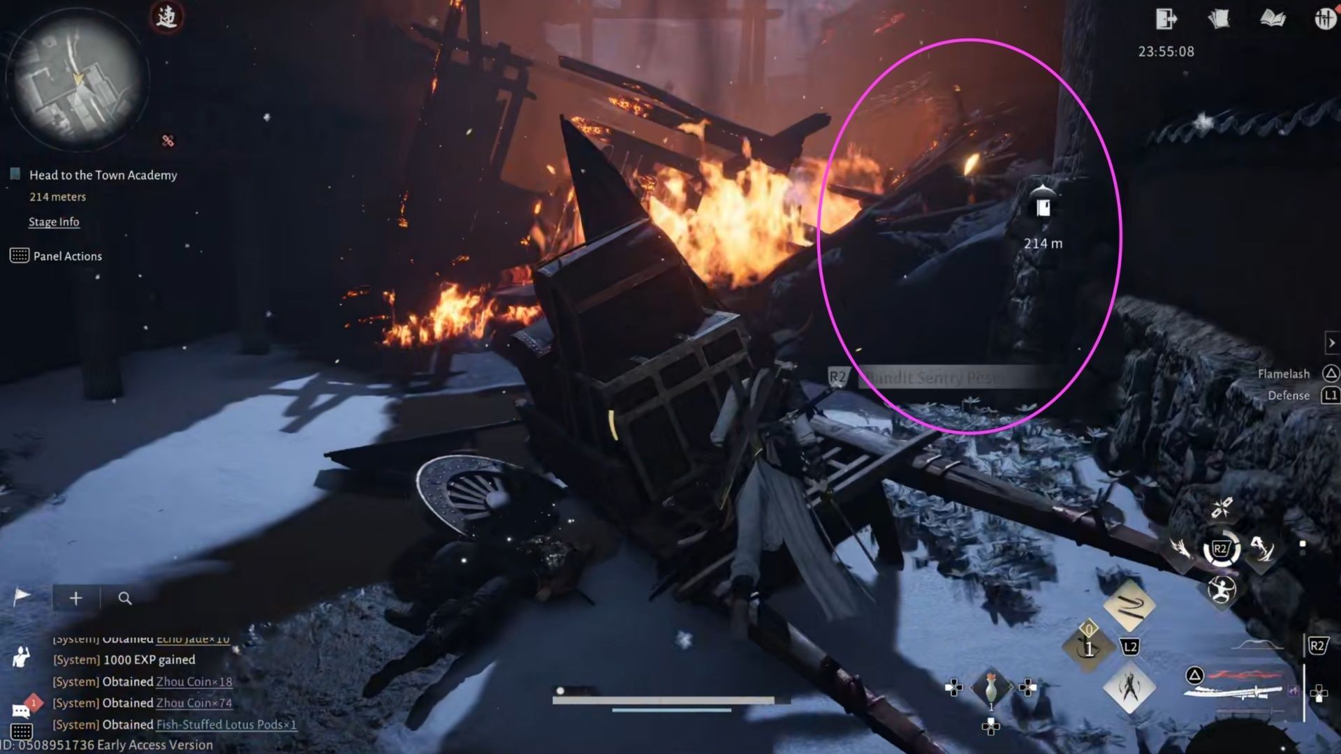 Just head through this section and take no fire damage (Image via NetEase)