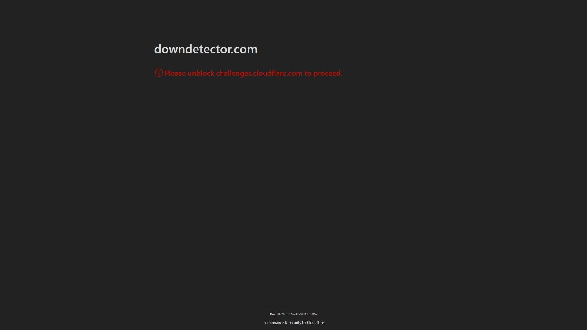 Klaida lankantis „Cloudflare“ apsaugotose svetainėse (vaizdas naudojant „DownDetector“)