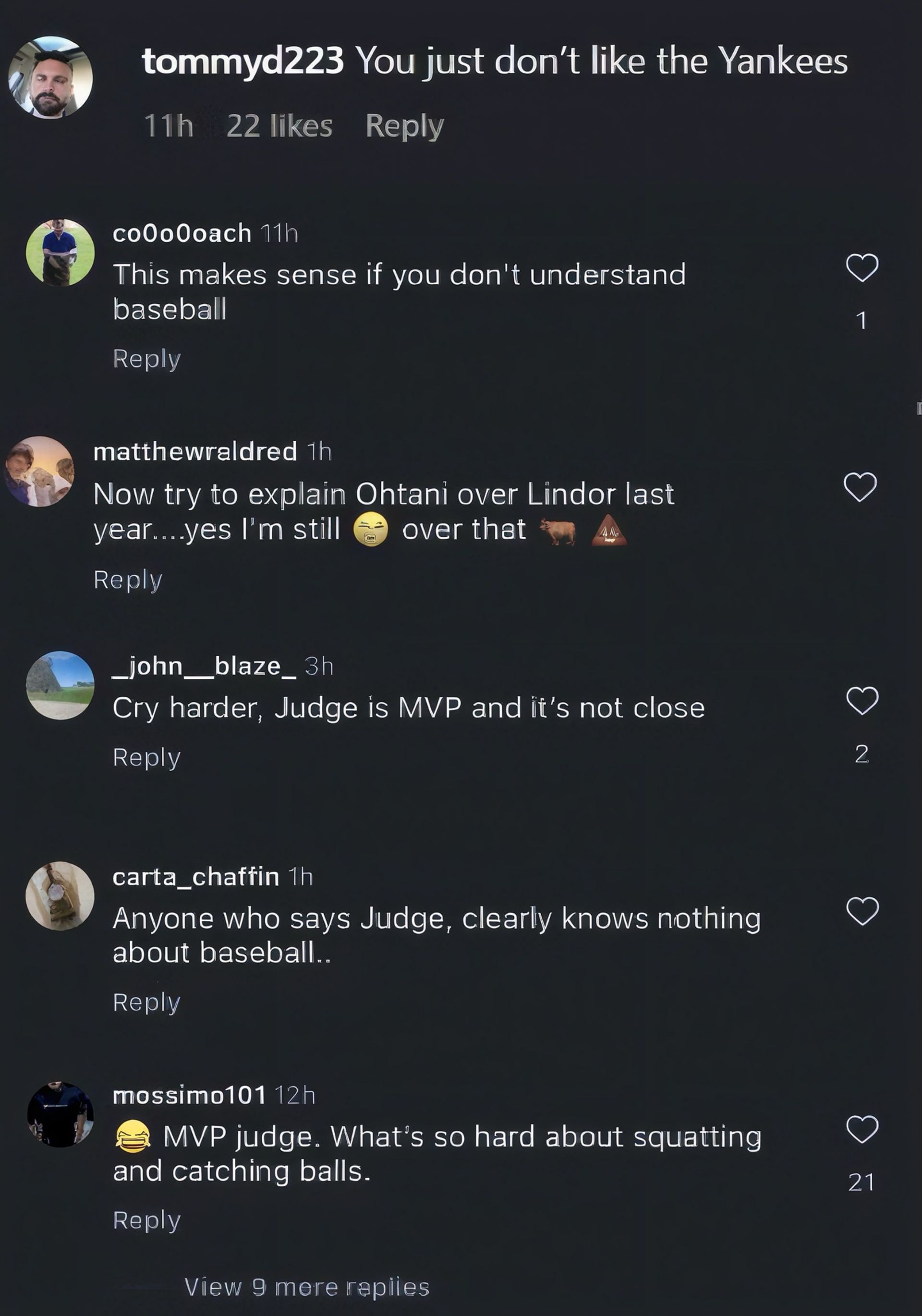 MLB Enterfans vystrelili späť po tom, čo analytik odmietol Aarona Judgeho pre titulok MVP | Zdroj: holdmyballpodcast (Instagram)