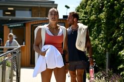 PICTURES: Aryna Sabalenka hits the gym in green bikini as she and boyfriend Georgios make the most of their 'private island' getaway