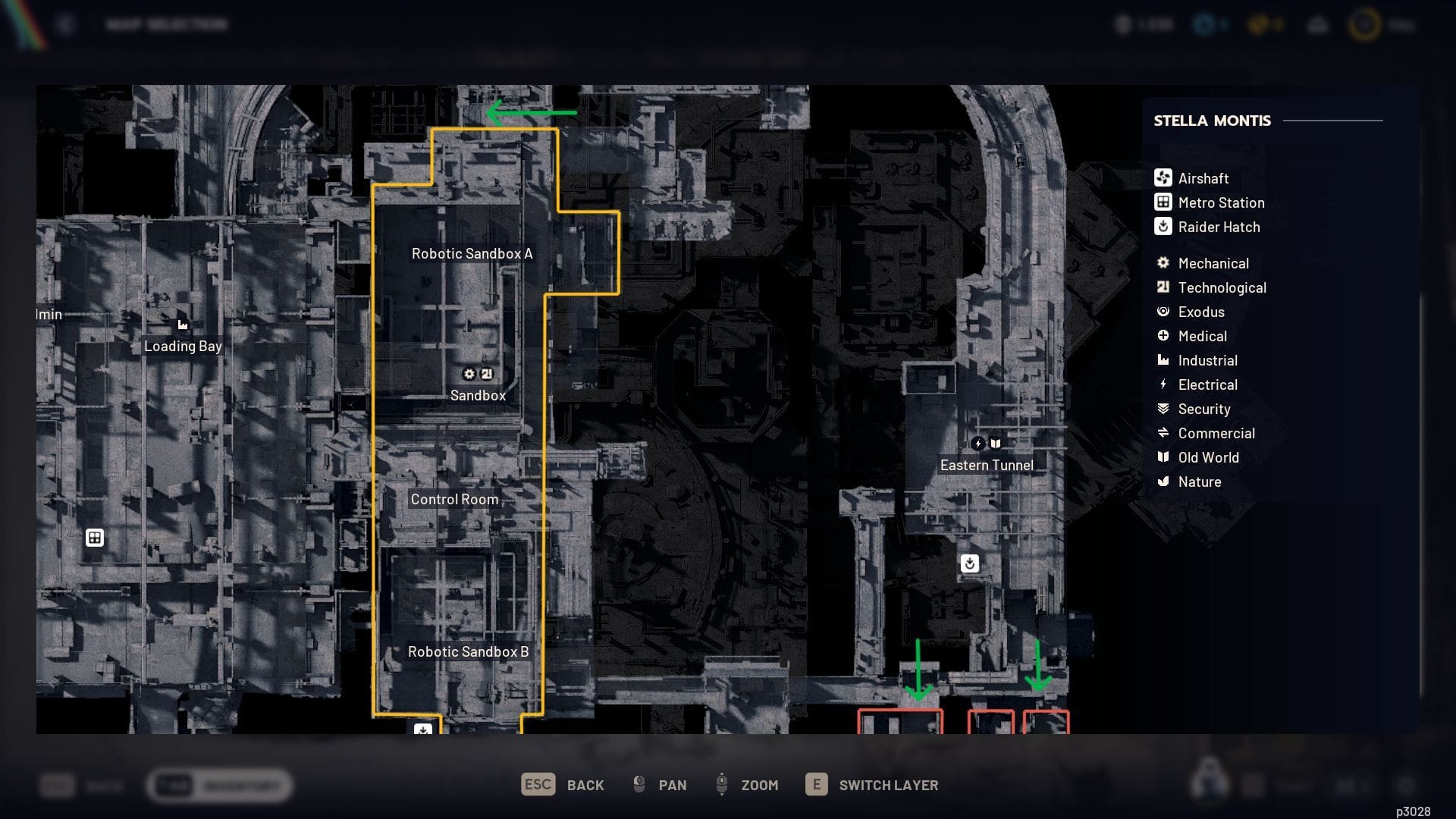 Stella Montis locked spaces on the bottom level (Image via SK Gaming || Embark Studios)