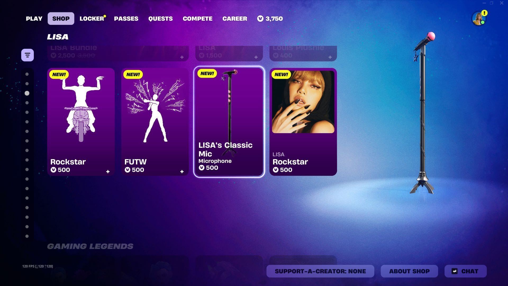 You can purchase the Lisa skin in Fortnite separately as well (Image via Sportskeeda Gaming || Epic Games)