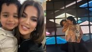 Khloè Kardashian and son Tatum, Kylie Jenner and son Aire (Images via Instagram/ @khloekardashian,@kyliejenner)