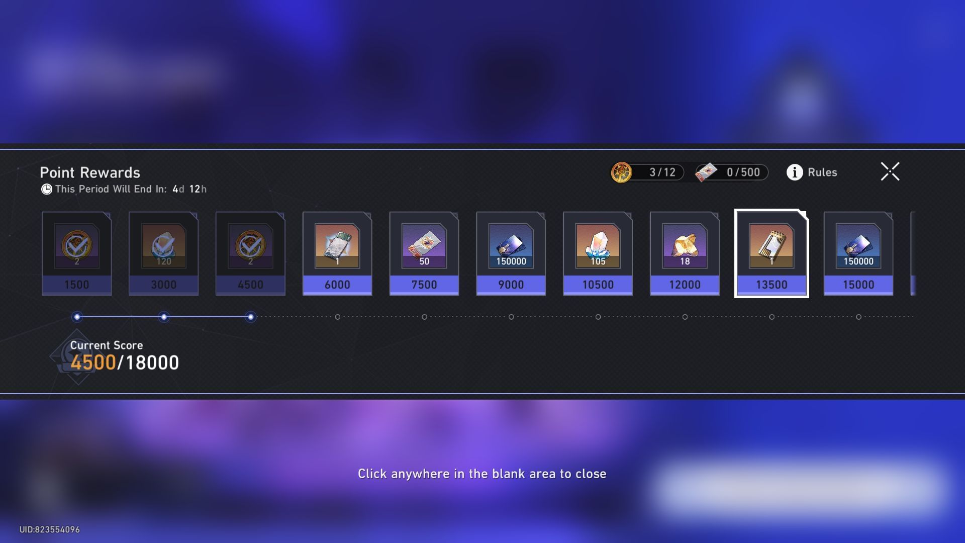 The Currency Wars Point Rewards tab (Image via Sportskeeda Gaming || HoYoverse)