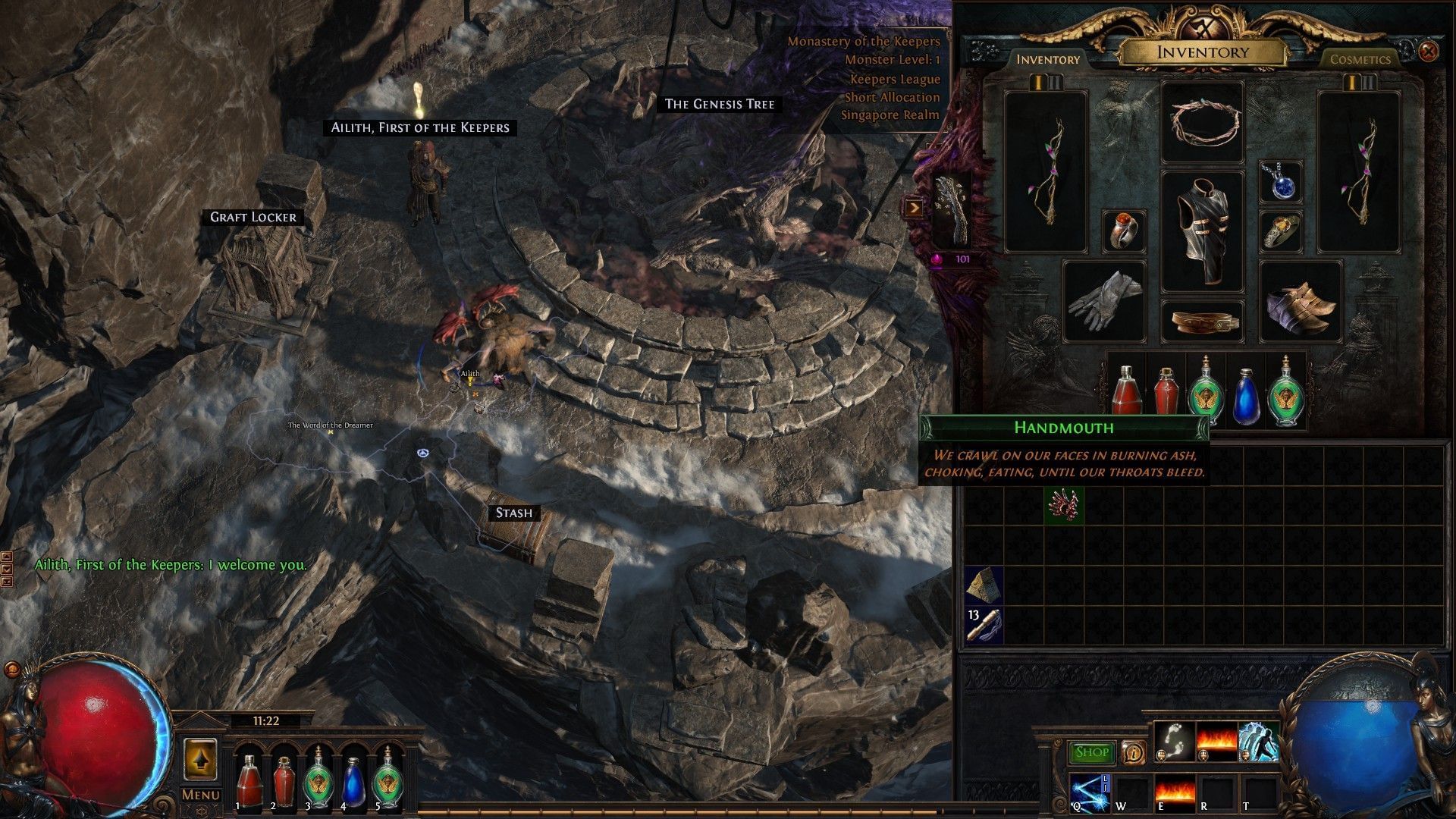 Různé artefakty odemknou více ze stromu Genesis (obrázek prostřednictvím Grinding Gear Games)