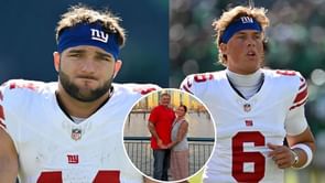 Cam Skattebo's father Leo shares emotional message as injured Giants duo Jaxson Dart and RB arrive to support team vs. Packers