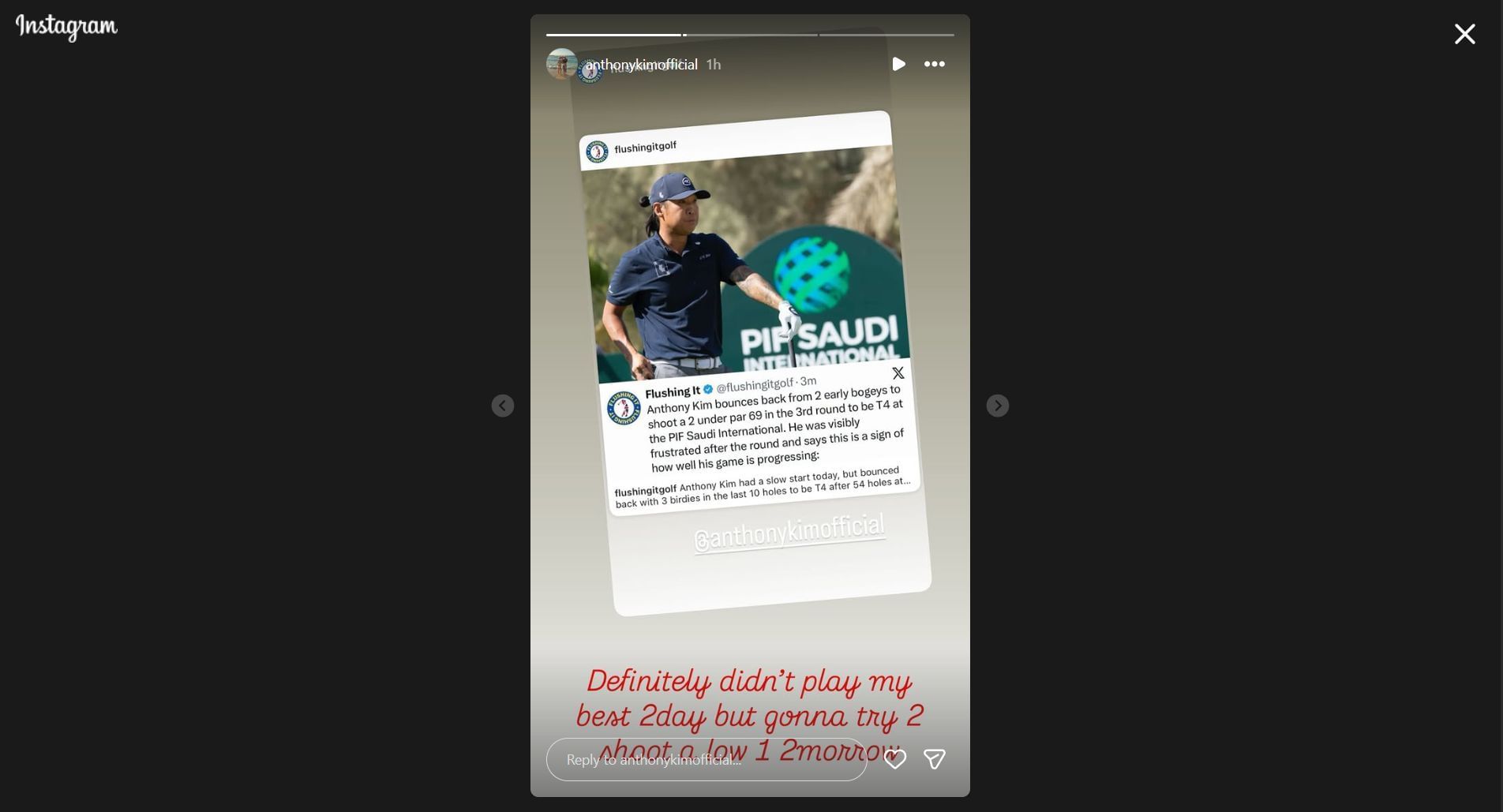 Vẫn được lấy từ câu chuyện trên Instagram của Kim (Tín dụng hình ảnh: Instagram @anthonykimofficial)