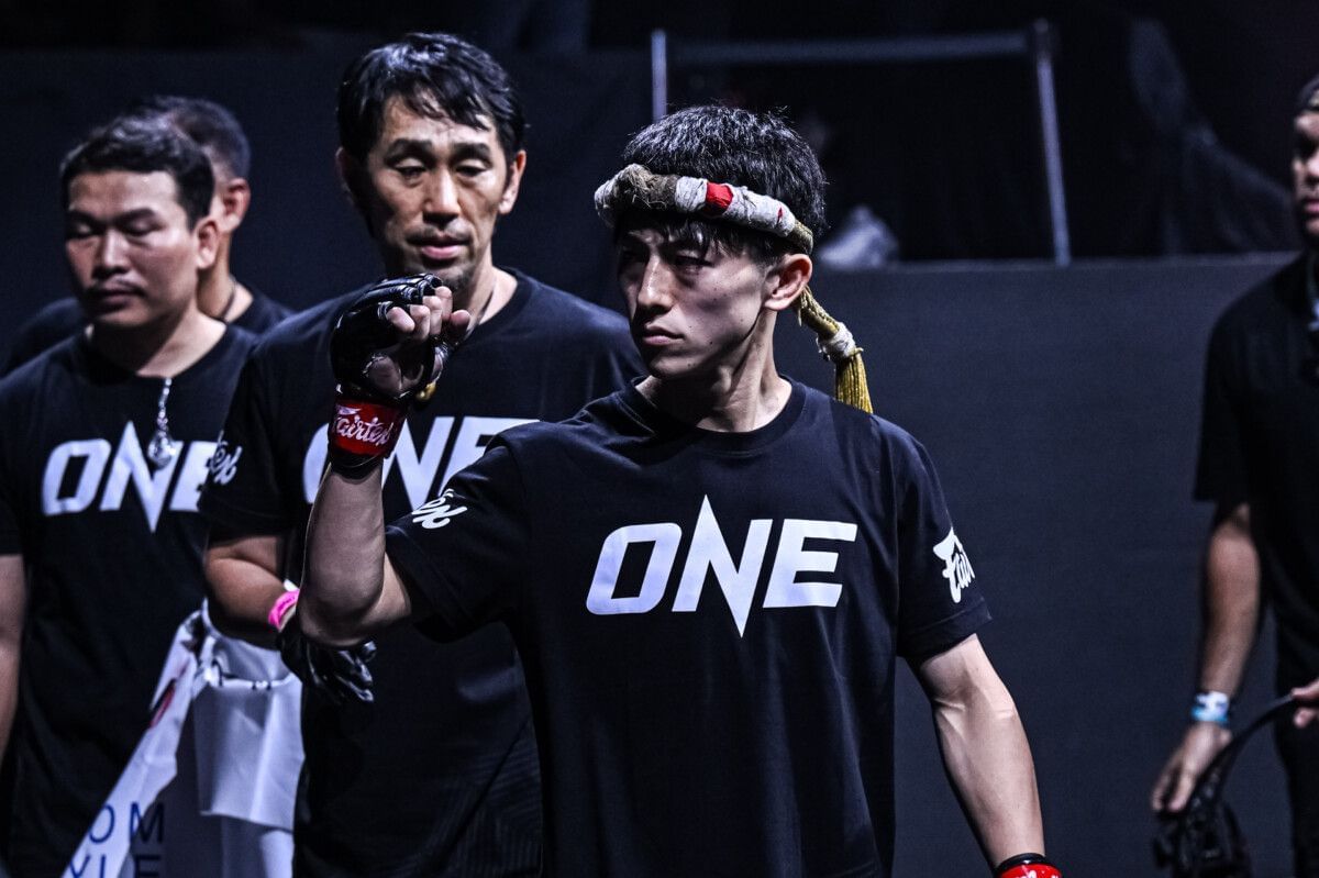 Japanese megastar Nadaka (pictured) is one win away from adding another world title to his collection. [Image: ONE Championship]