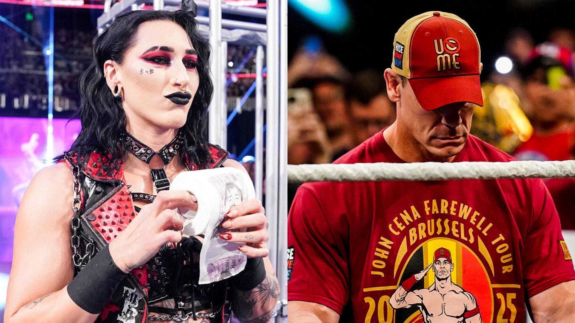Rhea Ripley and John Cena! [Images from WWE.com]