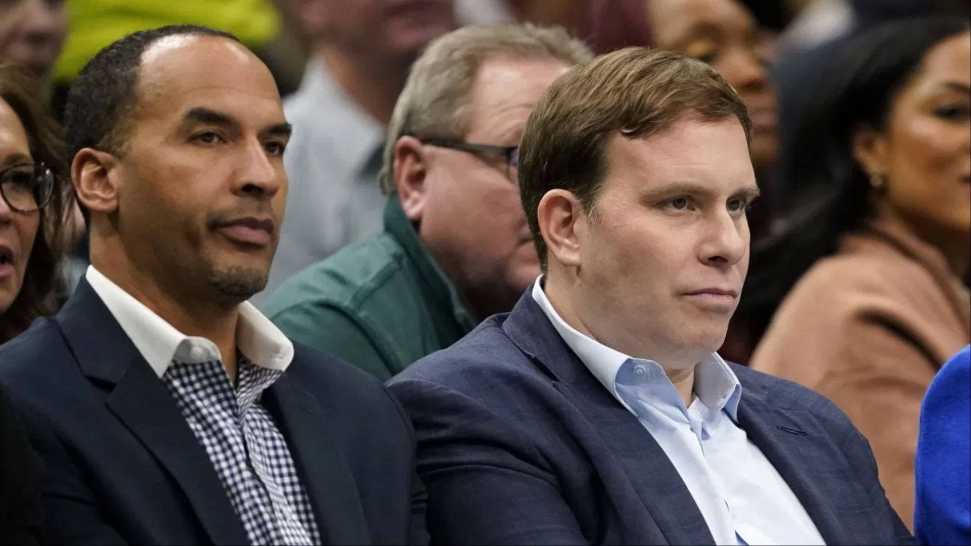 Nico Harrison and Patrick Dumont of the Dallas Mavericks. (Photo: GETTY)