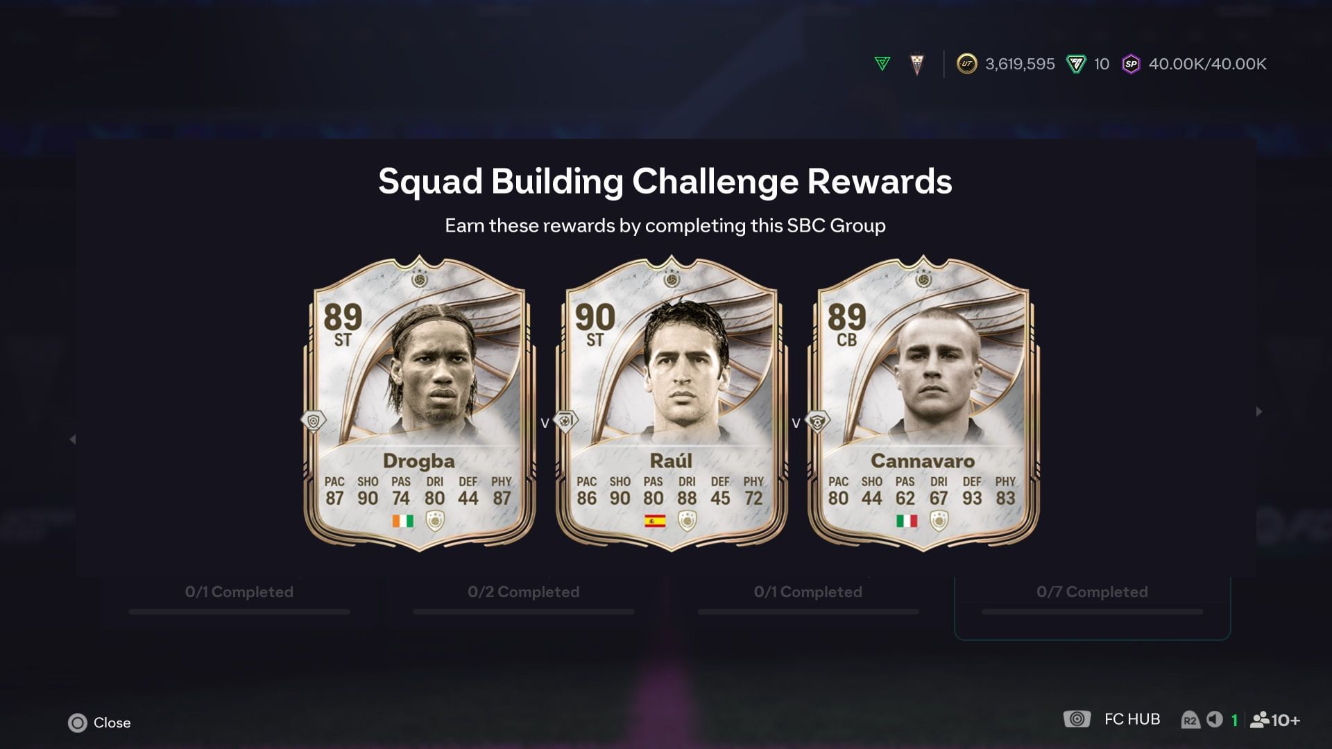 The available players (Image via EA Sports)