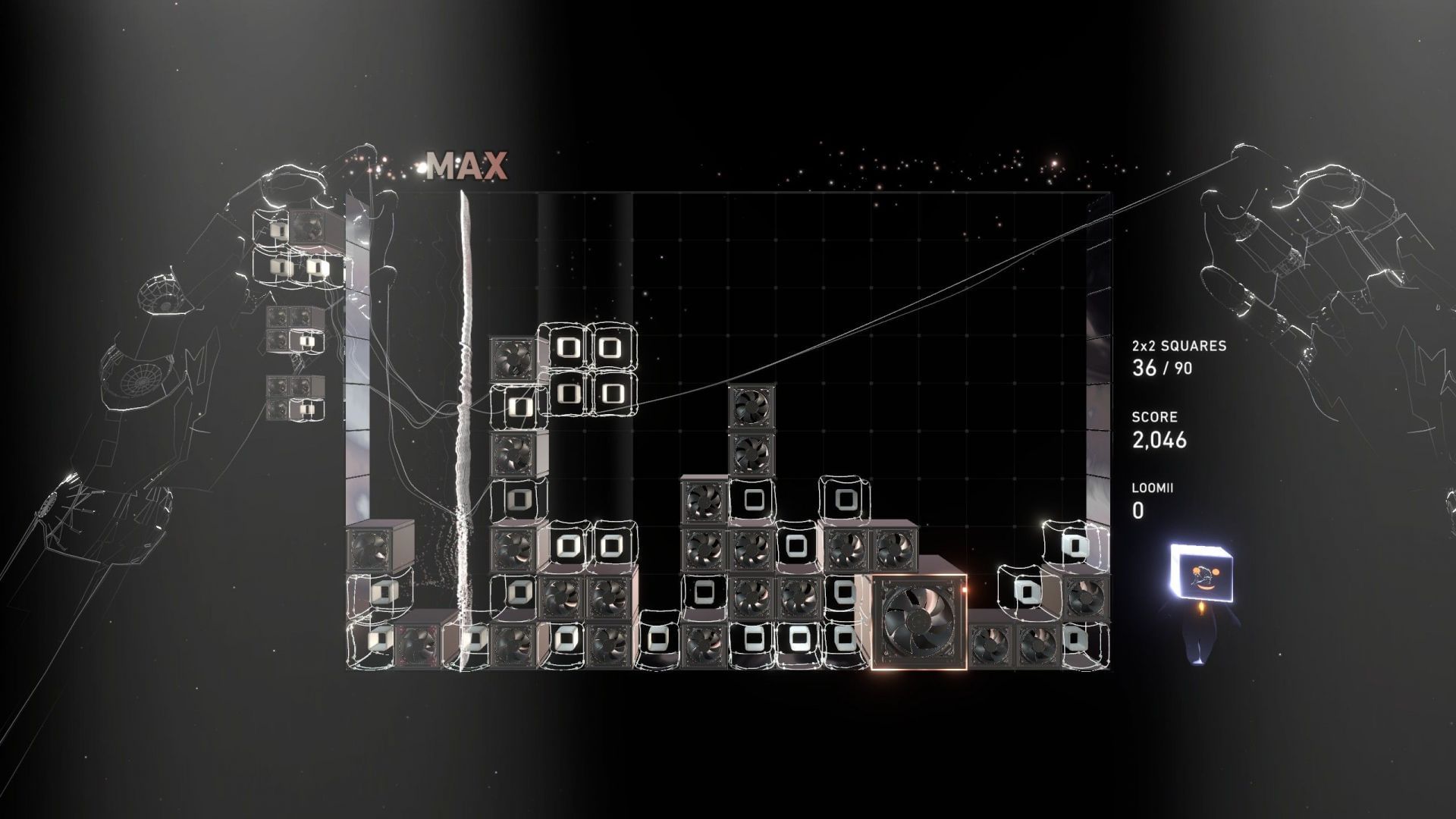 Keep Max Burst handy to clear huge piles of blocks (Image via Enhance)