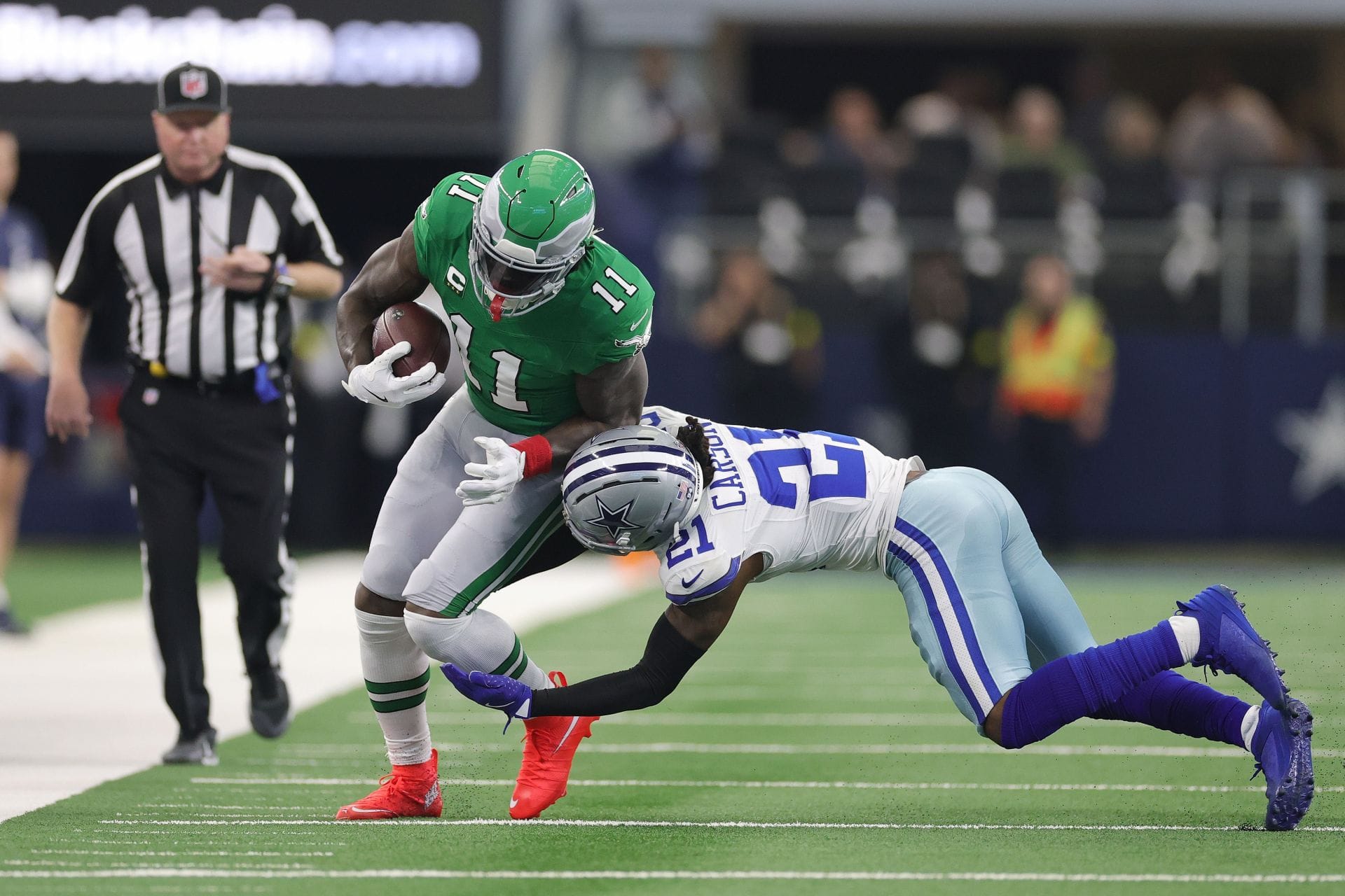 A.J. Brown at Philadelphia Eagles v Dallas Cowboys - NFL 2025 - Source: Getty