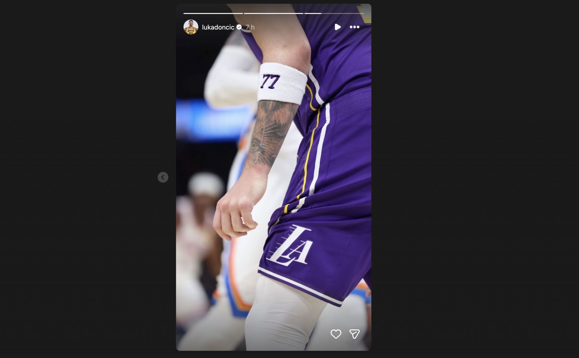 Lakers star Luka Doncic&#039;s Instagram story 