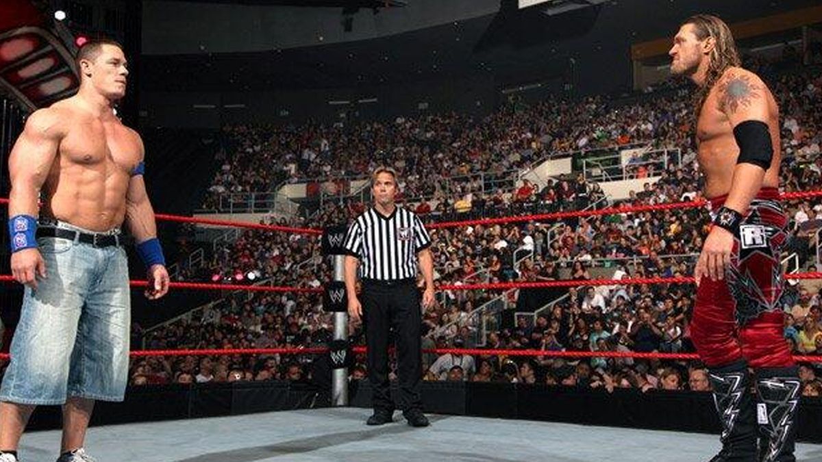 John Cena vs Edge in 2009 (Image via WWE.com)