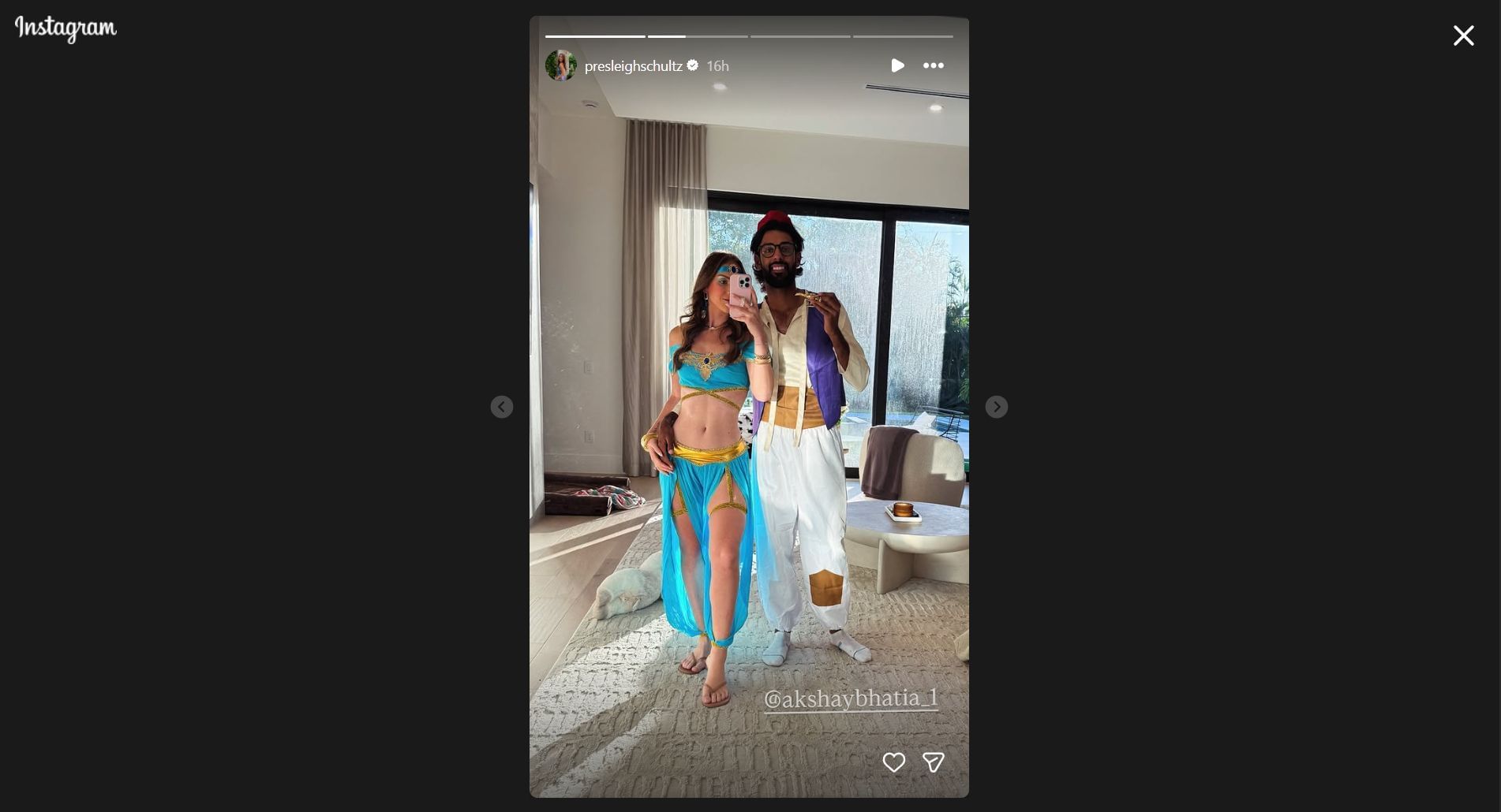 Still taken from Schultz's Instagram story (Image Credit: Instagram @presleighschultz)