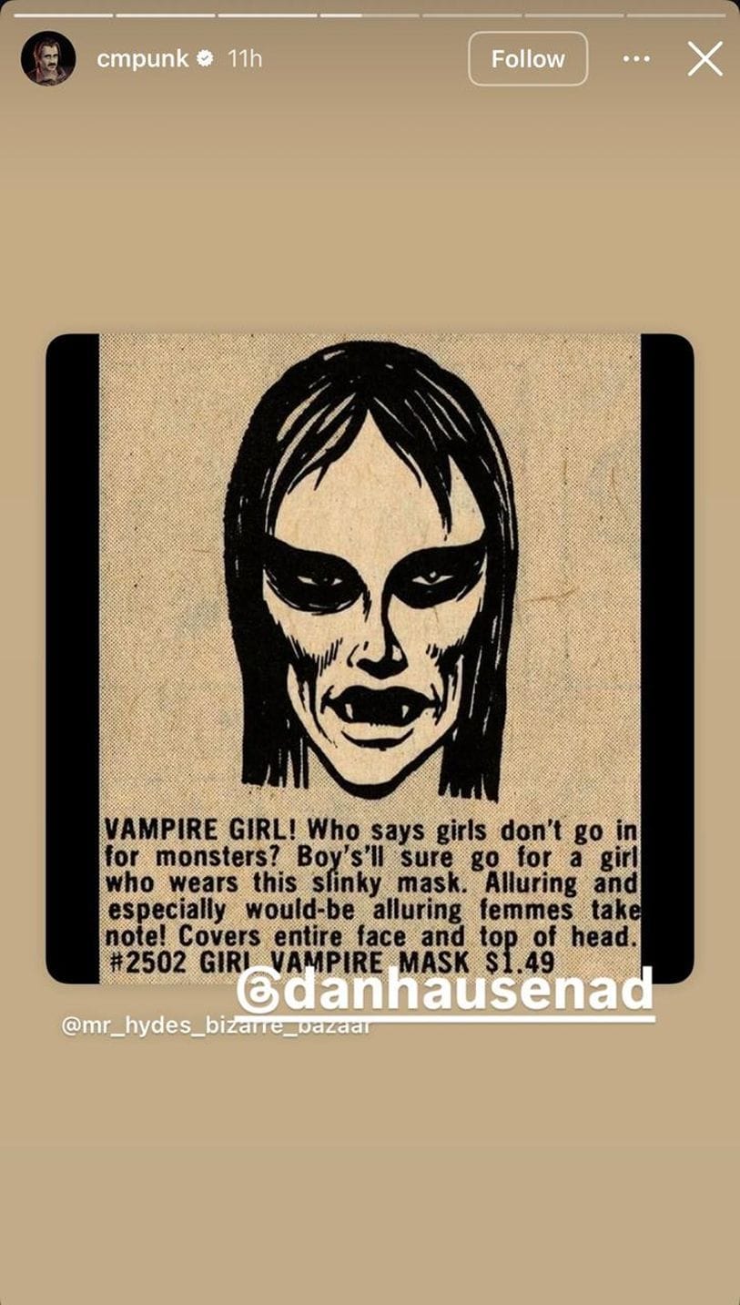 Screengrab of CM Punk&#039;s Instagram Story (Image credit: Punk&#039;s Instagram account)