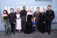 (L-R) Kartiah Vergara, Daniel Monks, Abby Elliott, Jay Ellis, Dakota Fanning, Duke McCloud, Jake Lacy, Sarah Snook, and Thomas Cocquerel at Peacock's All Her Fault"New York Premiere (Image via Getty)