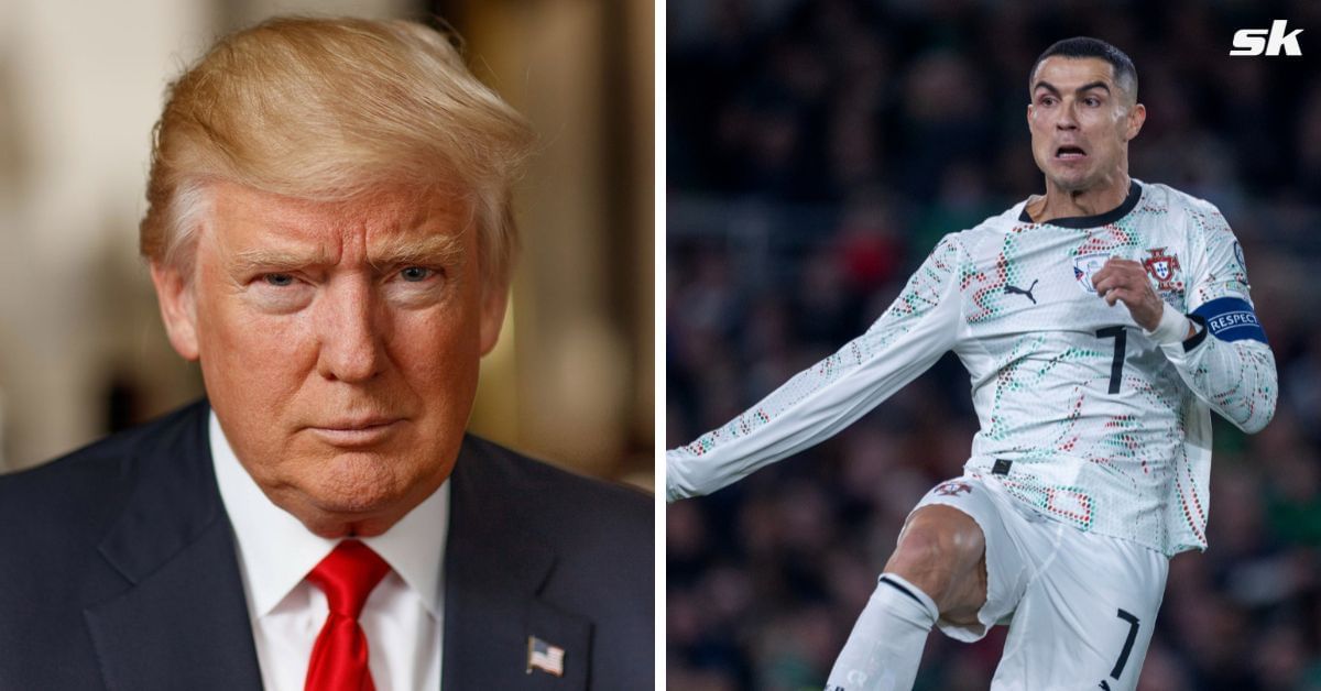 US president Donald Trump (left) and Cristiano Ronaldo - all pics GETTY