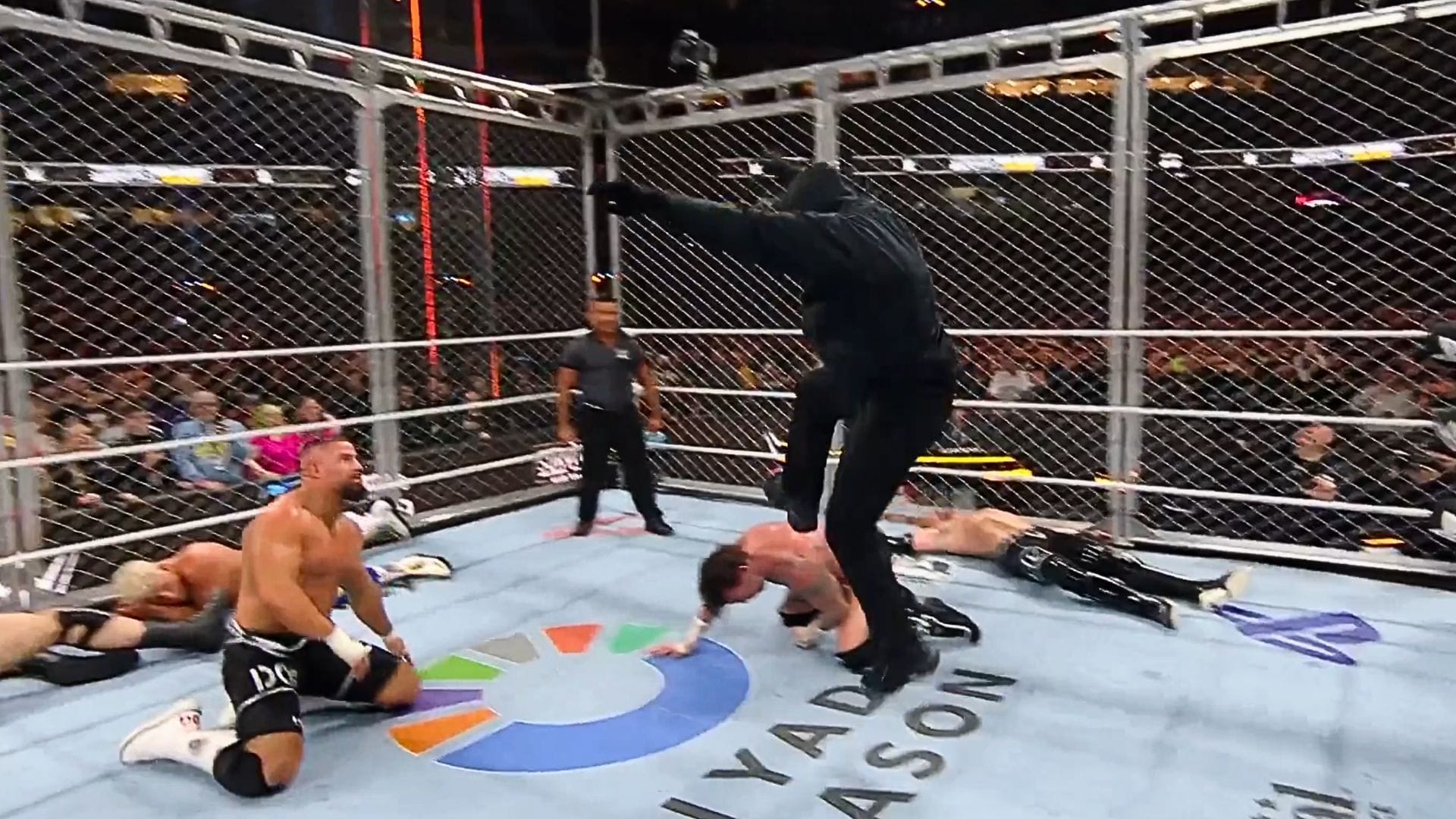 A masked man attacked CM Punk at Survivor Series [Image: WWE on X]