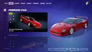 The Ferrari F40 car skin is now available in the Fortnite Item Shop (Image via Sportskeeda Gaming || Epic Games)