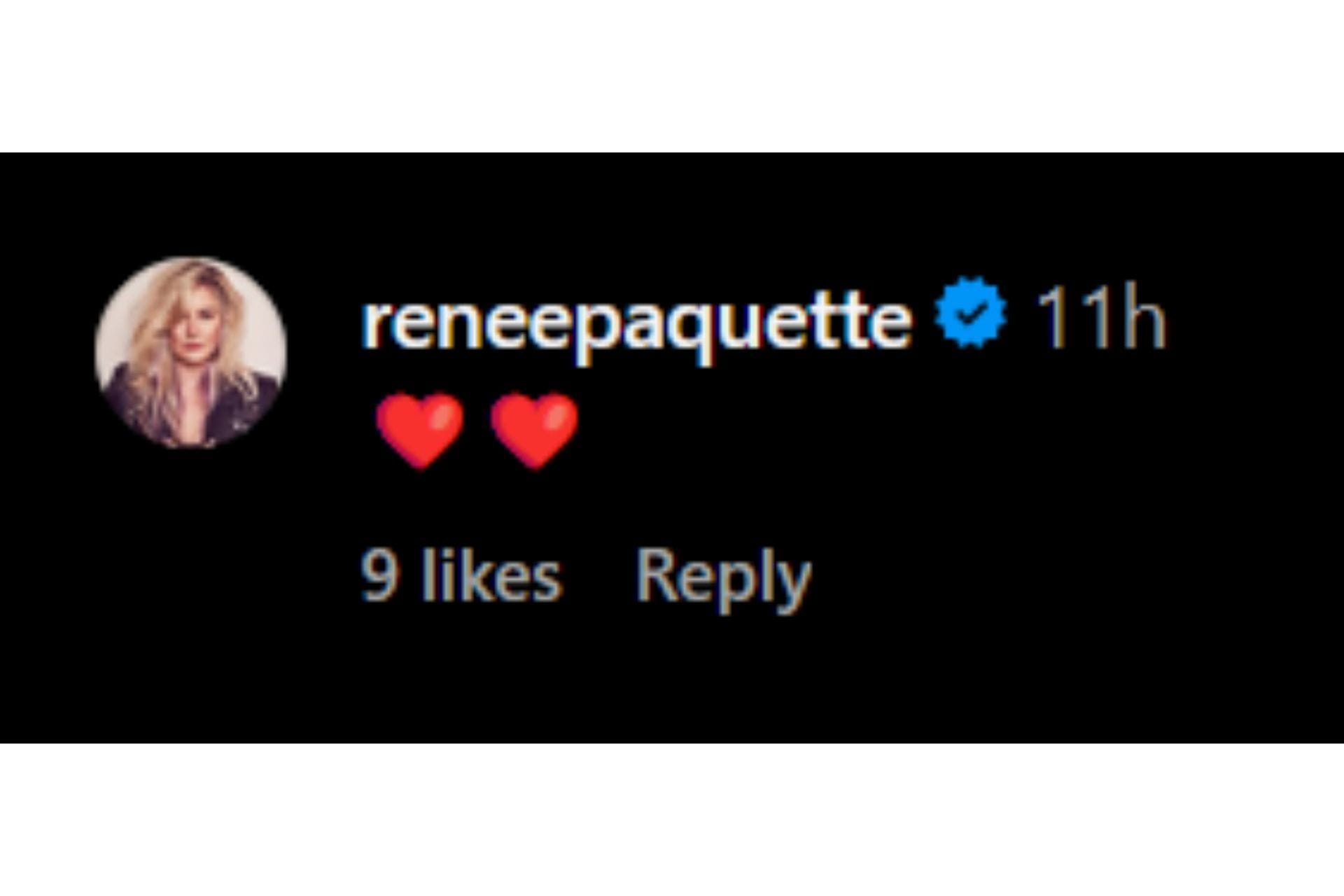 Renee Paquette&#039;s comment on Kim Orton&#039;s recent Instagram post involving Randy as well [Image via @kim.orton01 on Instagram]